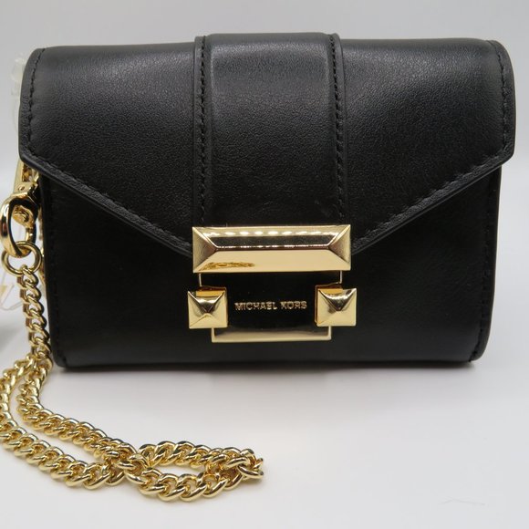 NWT MICHAEL KORS WHITNEY WRISTLET + CARD HOLDER LEATHER WALLET + GIFT BOX - Picture 3 of 7